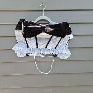 Urban Outfitters Black and White Lace Camisole